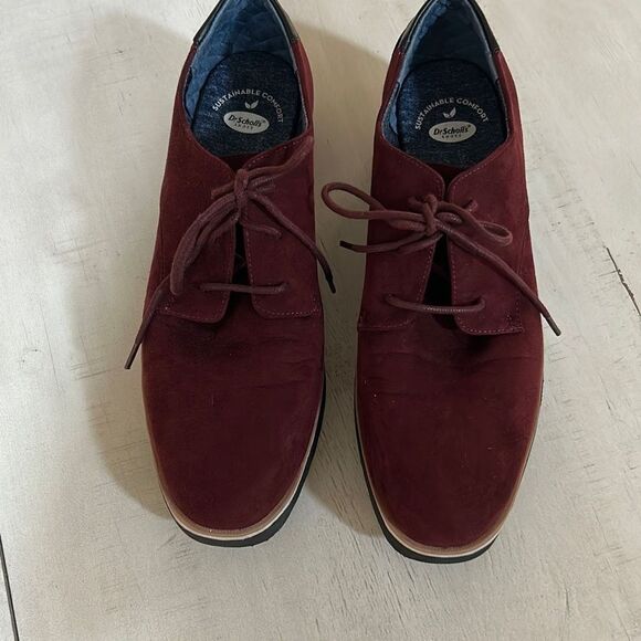 Dr Scholls Burgundy Comfort Slip on Shoes - Picture 1 of 8